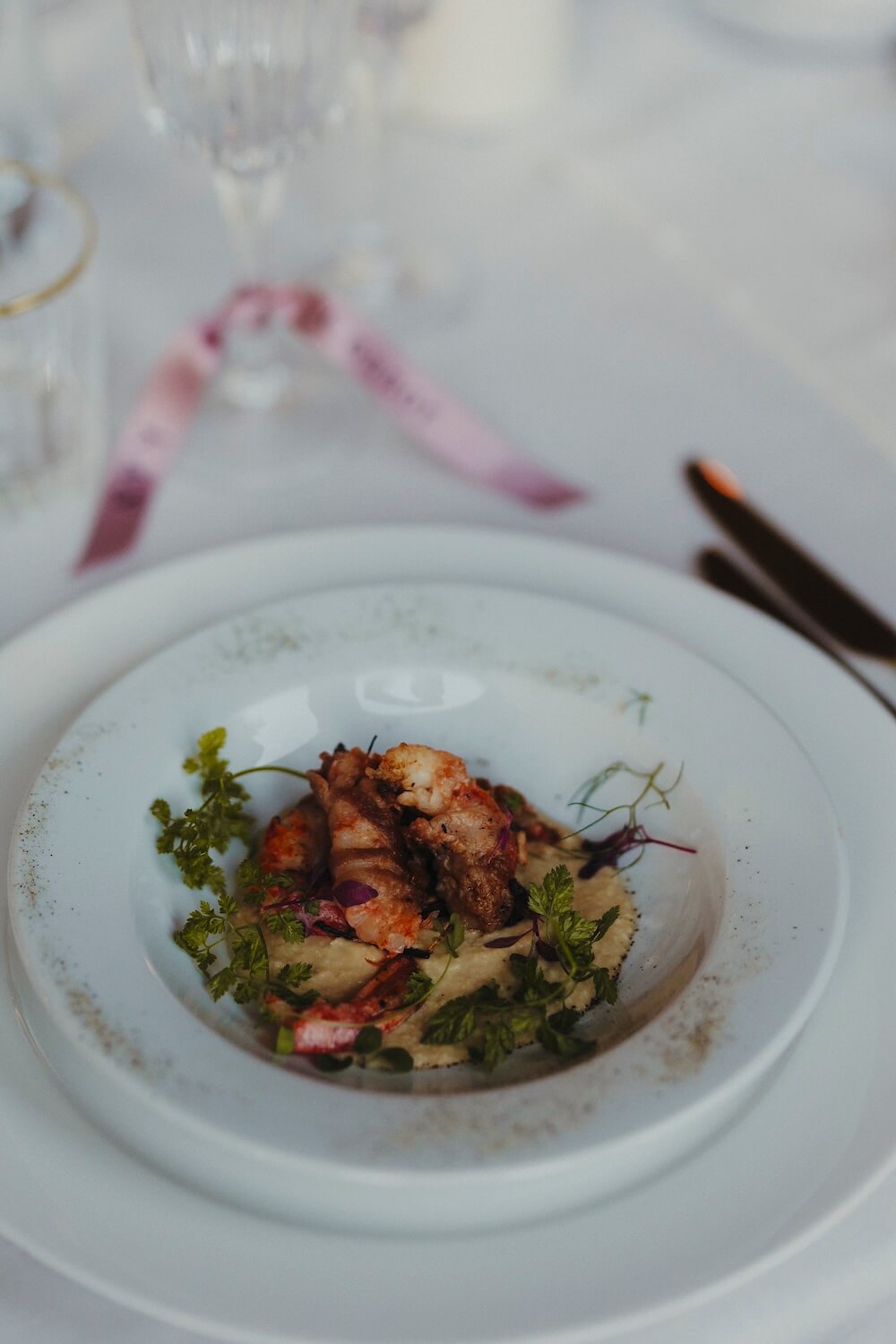 Italy destination wedding - private chef plated menu course